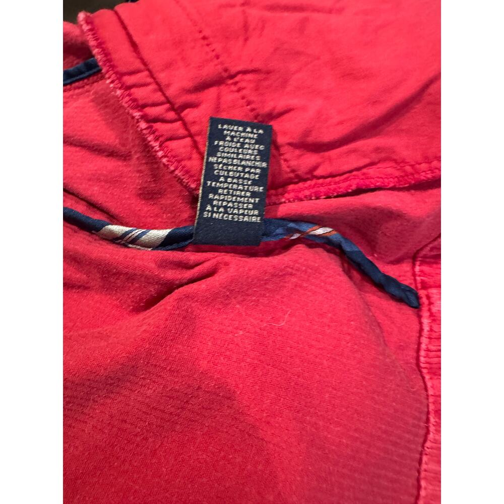 Vintage American Eagle Red Corduroy Blazer Jacket Patterned Collar Trim Size L - Picture 8 of 9